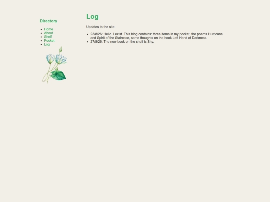 log screenshot
