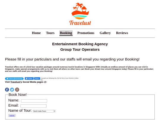 Booking screenshot