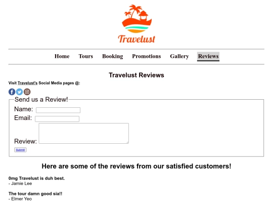 reviews screenshot