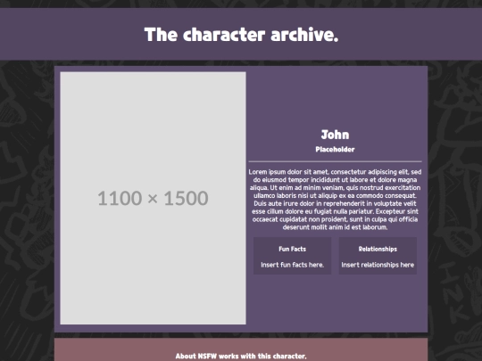 character template screenshot
