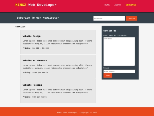 services screenshot