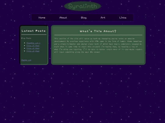 blog/webdev screenshot