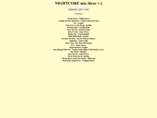 playlists/nightcore3 screenshot