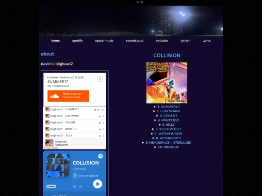 albums/collision screenshot