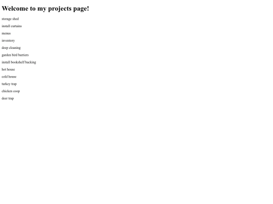 projects screenshot