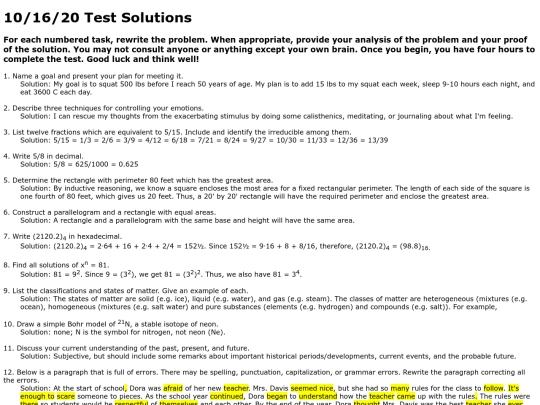 test201016solutions screenshot