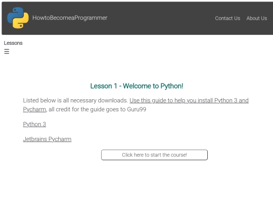 Lesson 1 - Welcome to Python screenshot
