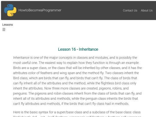 Lesson 16 - Inheritance screenshot