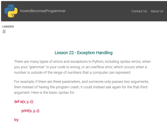 Lesson 22 -  Exeception Handling screenshot