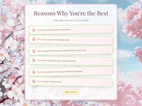 reasons screenshot