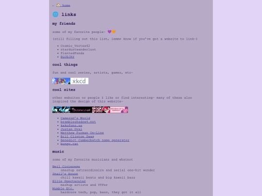 links screenshot