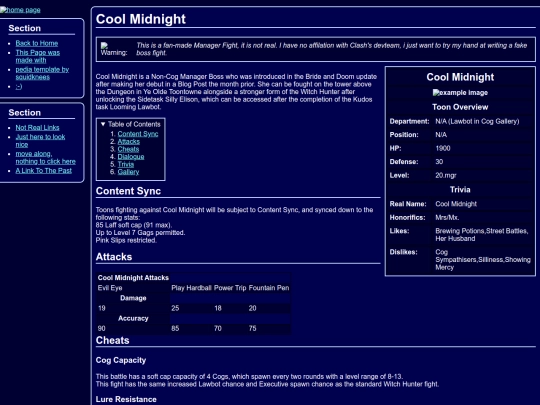 coolmidnightfakewikipage screenshot