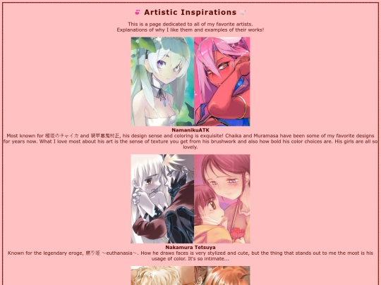 inspirations screenshot