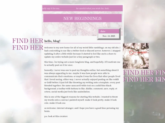 blog/new-beginnings screenshot