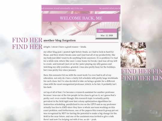blog/welcome-back-me screenshot