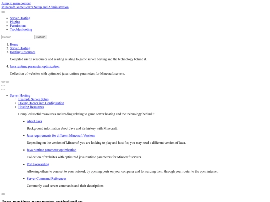 1 Server Hosting/3 Hosting Resources/r_java_runtime_parameter_optimization screenshot