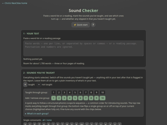 basic-reading/sound-checker screenshot