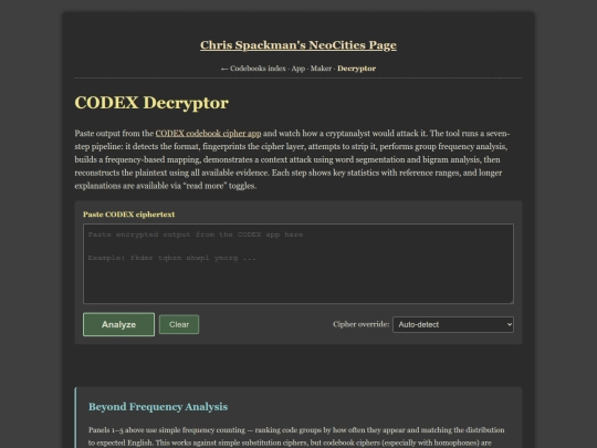 codebooks/decryptor screenshot