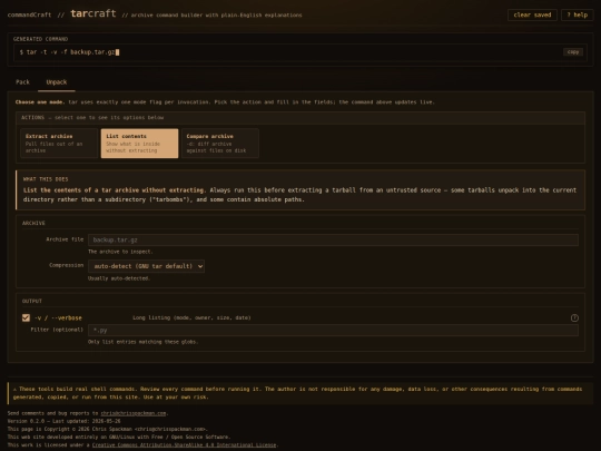 command-line-guis/cli-gui-tar screenshot