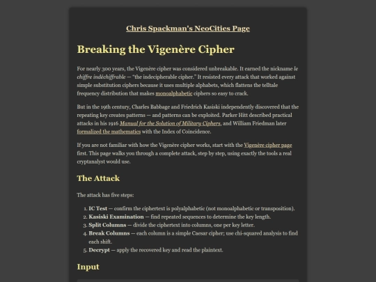 cryptanalysis/breaking-vigenere screenshot