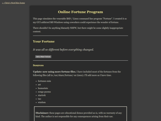 fortune screenshot