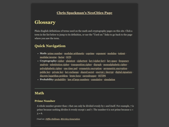 glossary screenshot