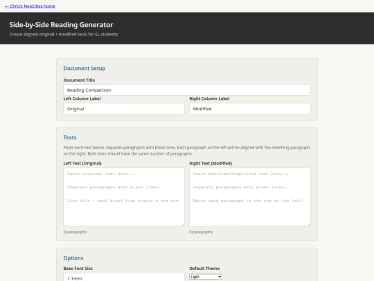 side-by-side-readings/side-by-side-reading-generator screenshot