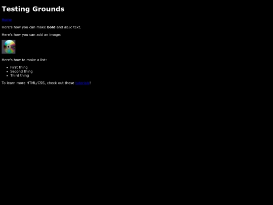 test screenshot