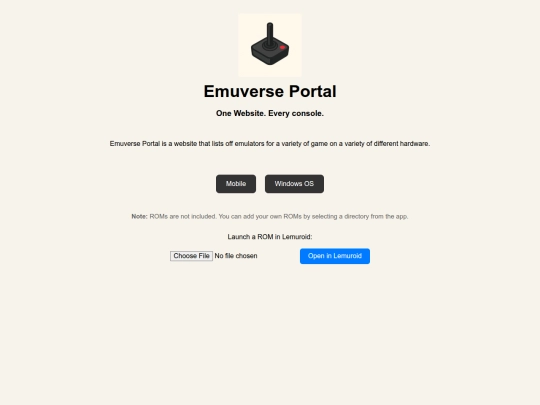 Emuverse Portal/emuverse-portal screenshot
