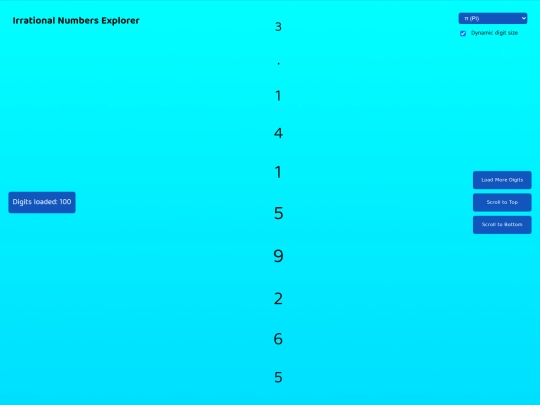 irrationals screenshot