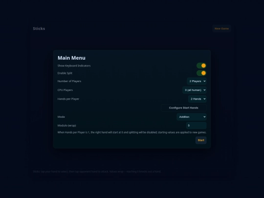 sticks screenshot