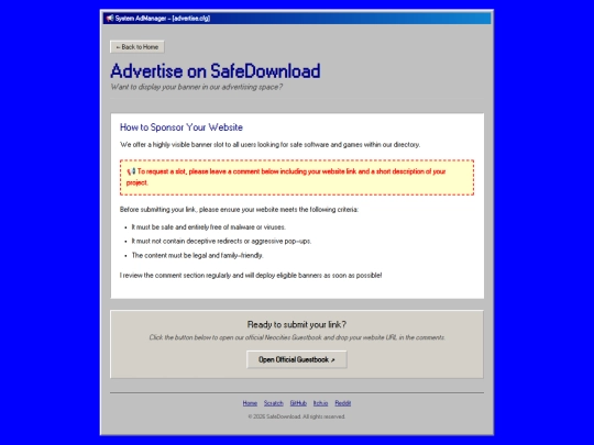 advertise screenshot