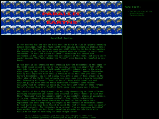 facts/parallelearths screenshot