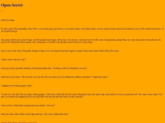 fics/opensecret screenshot
