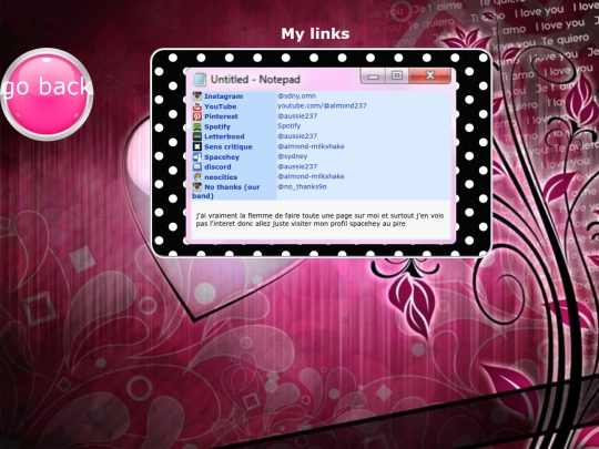 aboutme screenshot