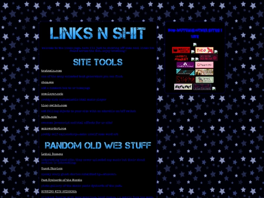 links screenshot