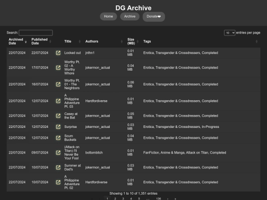 archive screenshot