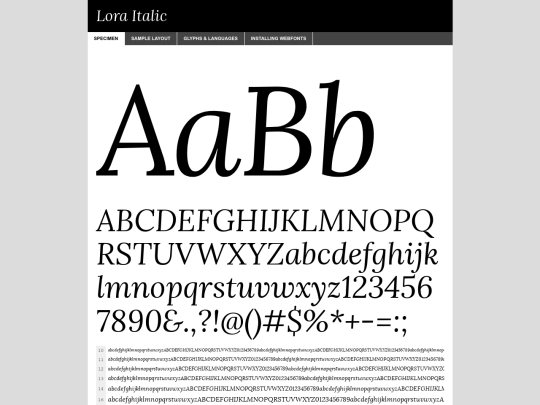 font/lora/lora-italic-demo screenshot