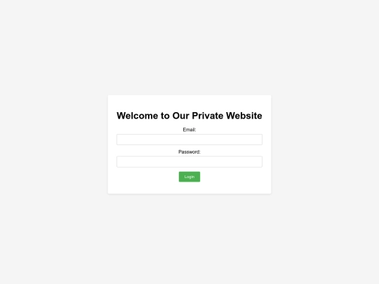 login screenshot