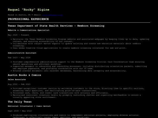 resume screenshot