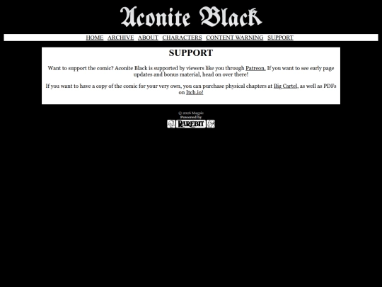 support screenshot