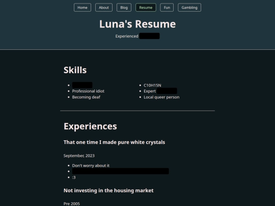 resume screenshot