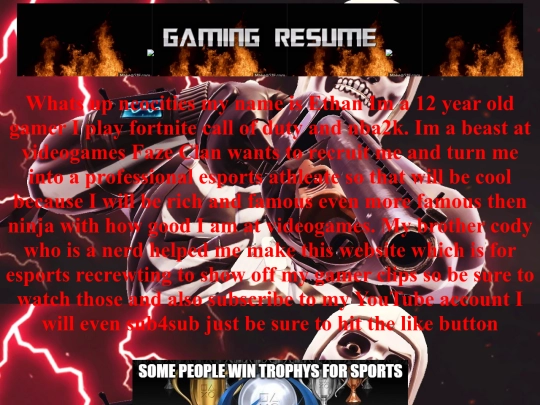 gamerresume screenshot