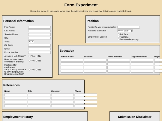 FormTest screenshot