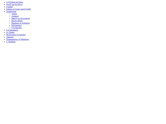 menu/regles/menu-equipement screenshot