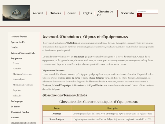 regles/equipement screenshot