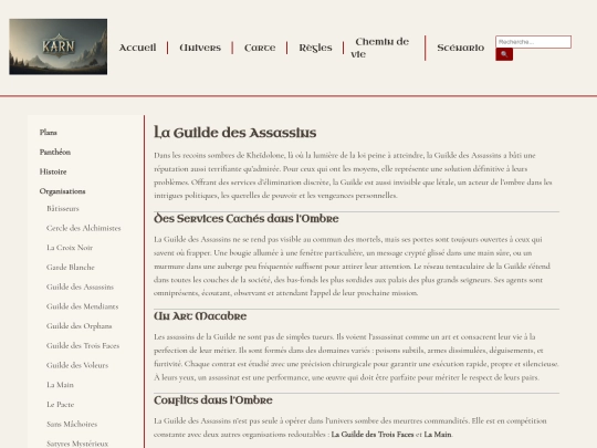 univers/organisations/guildeassassins screenshot