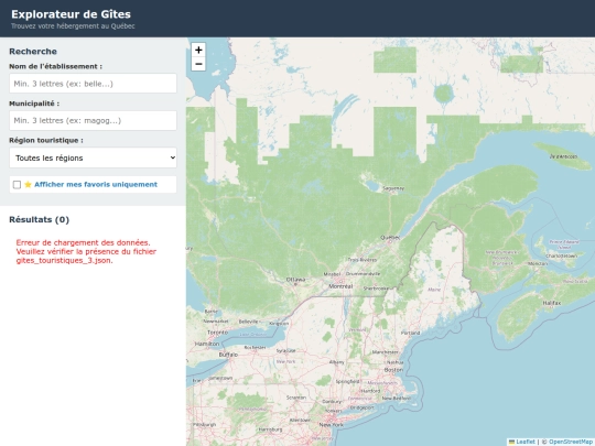 Gites QC cell/gites screenshot
