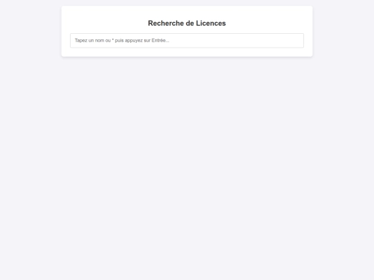 Licenses/licences screenshot