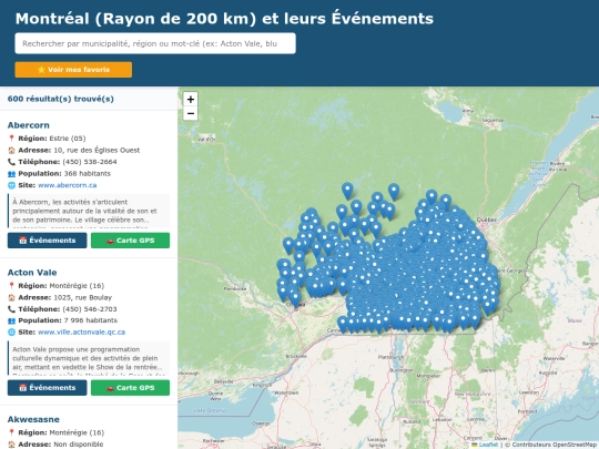 act montreal et environ/2026 screenshot